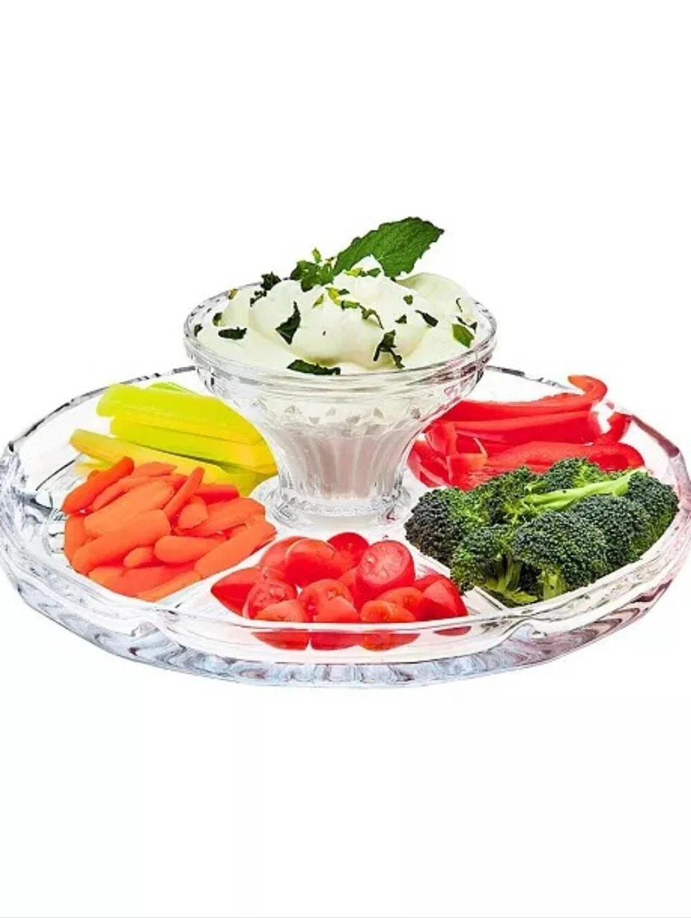 Godinger Silver Art CoDublin Crystal 4 in 1 Domed Cake Stand.